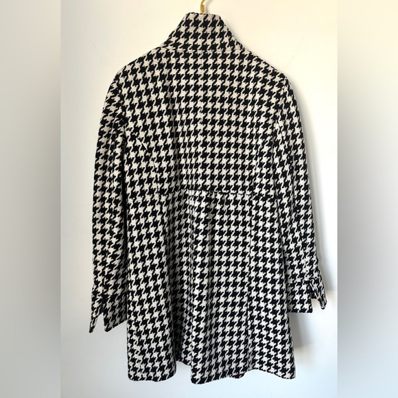 Black Rivet Houndstooth Wool Blend Heavyweight Lined Jacket Coat Women’s XL - Picture 3 of 11